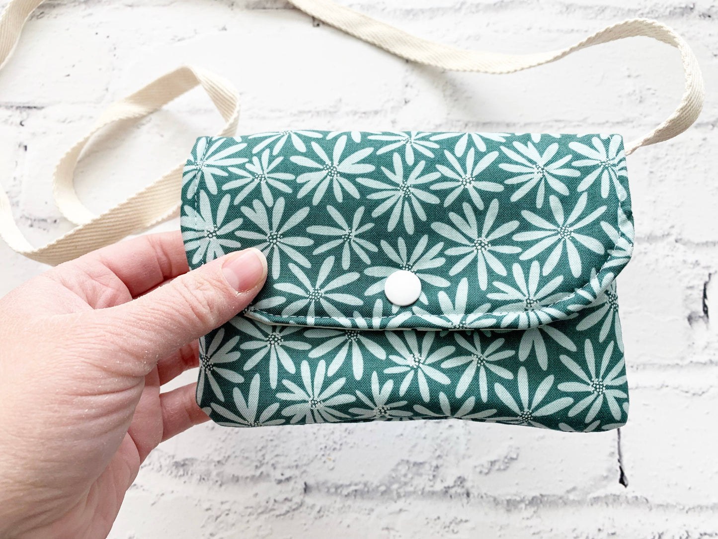 Kids Purse Green/White Floral