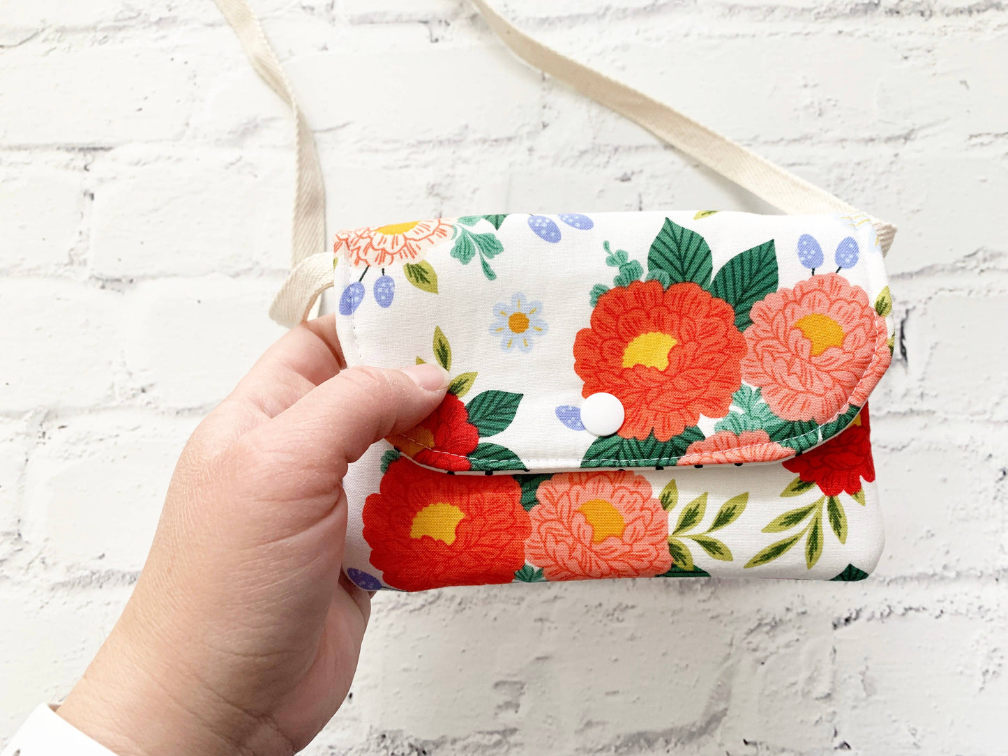 Kids Purse Red Floral