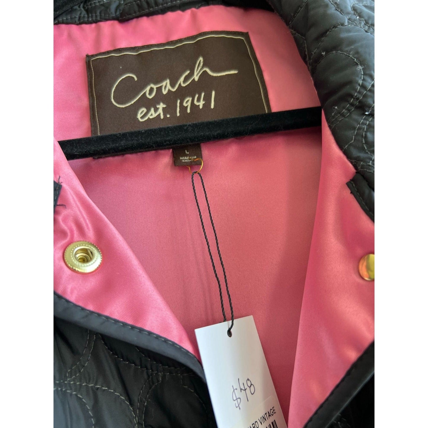 Women's Coach Coat Size Large