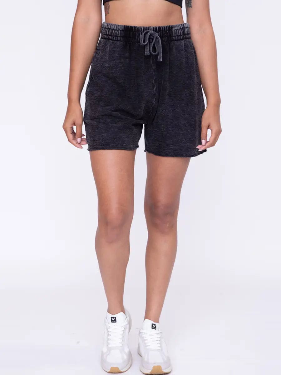 Mineral-Washed Jacquard Shorts