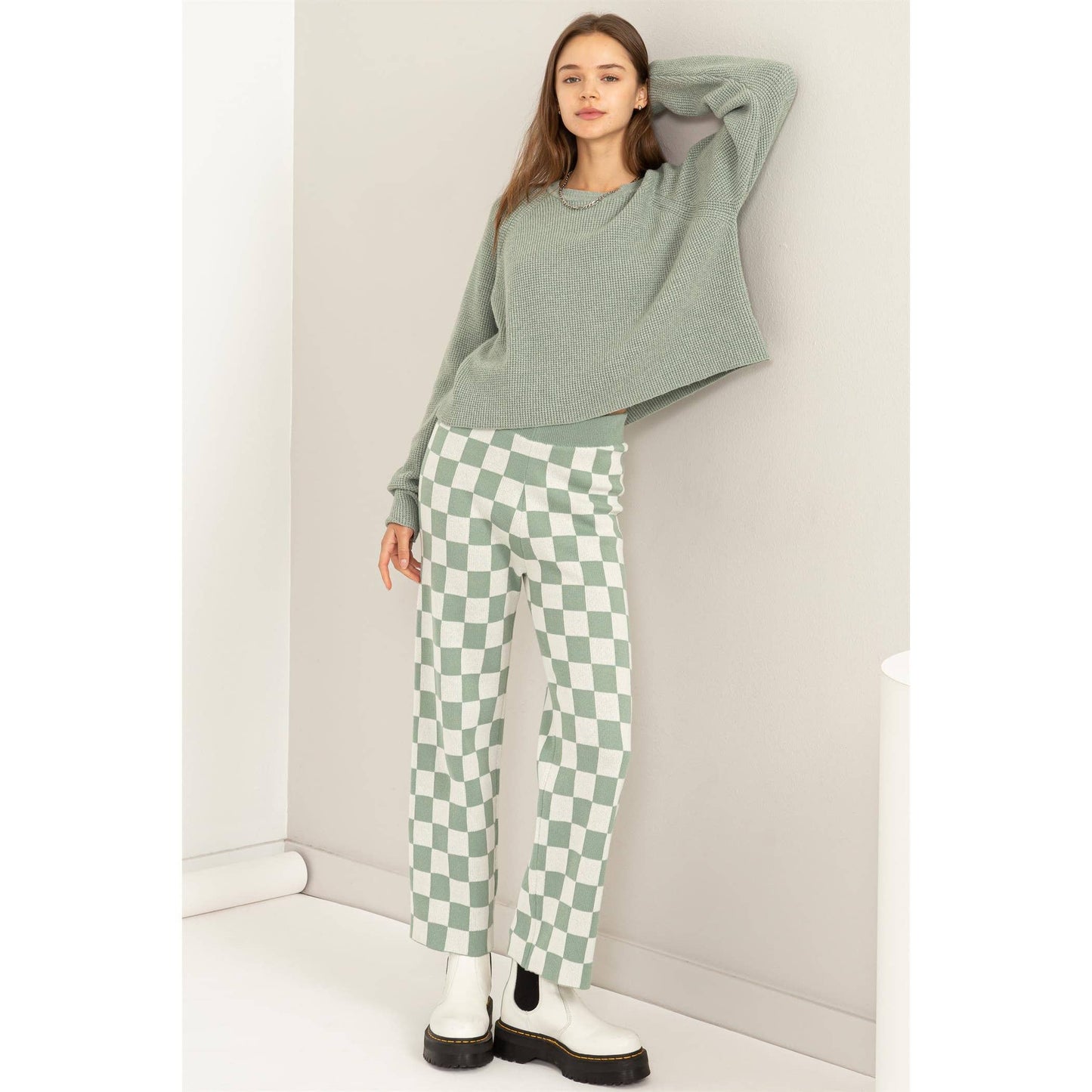STYLE STRIKE CHECKERED PANTS