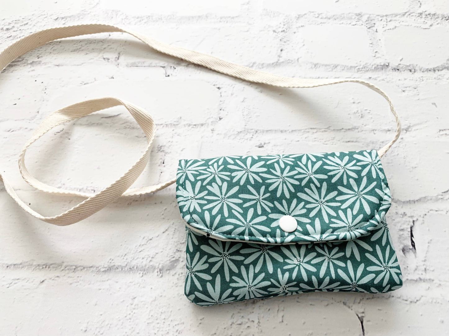 Kids Purse Green/White Floral