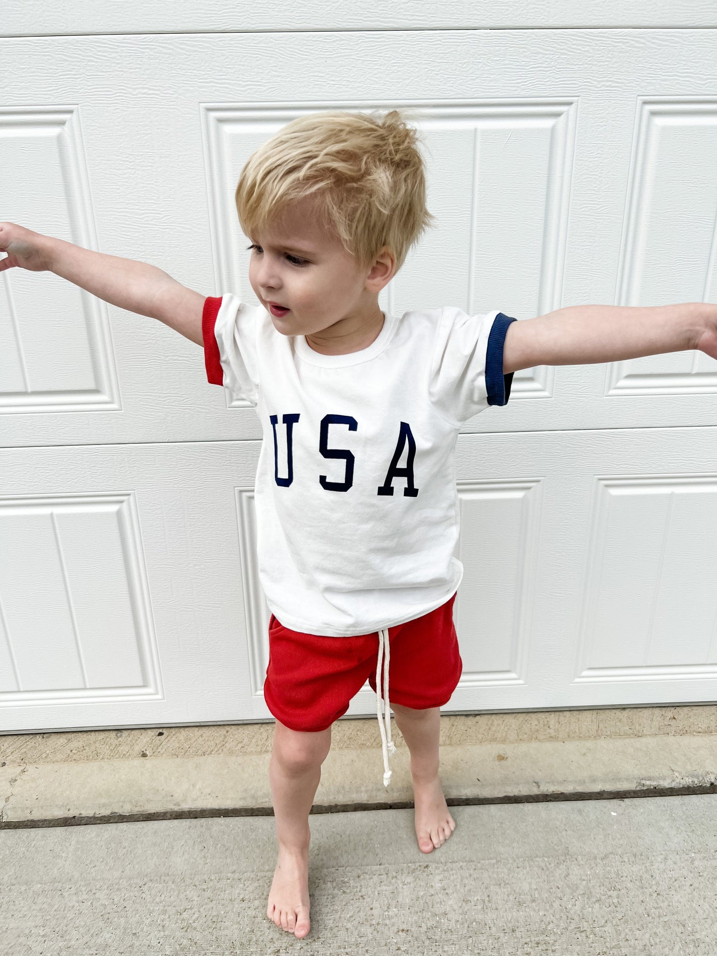 USA Ringer T-shirt (or romper)