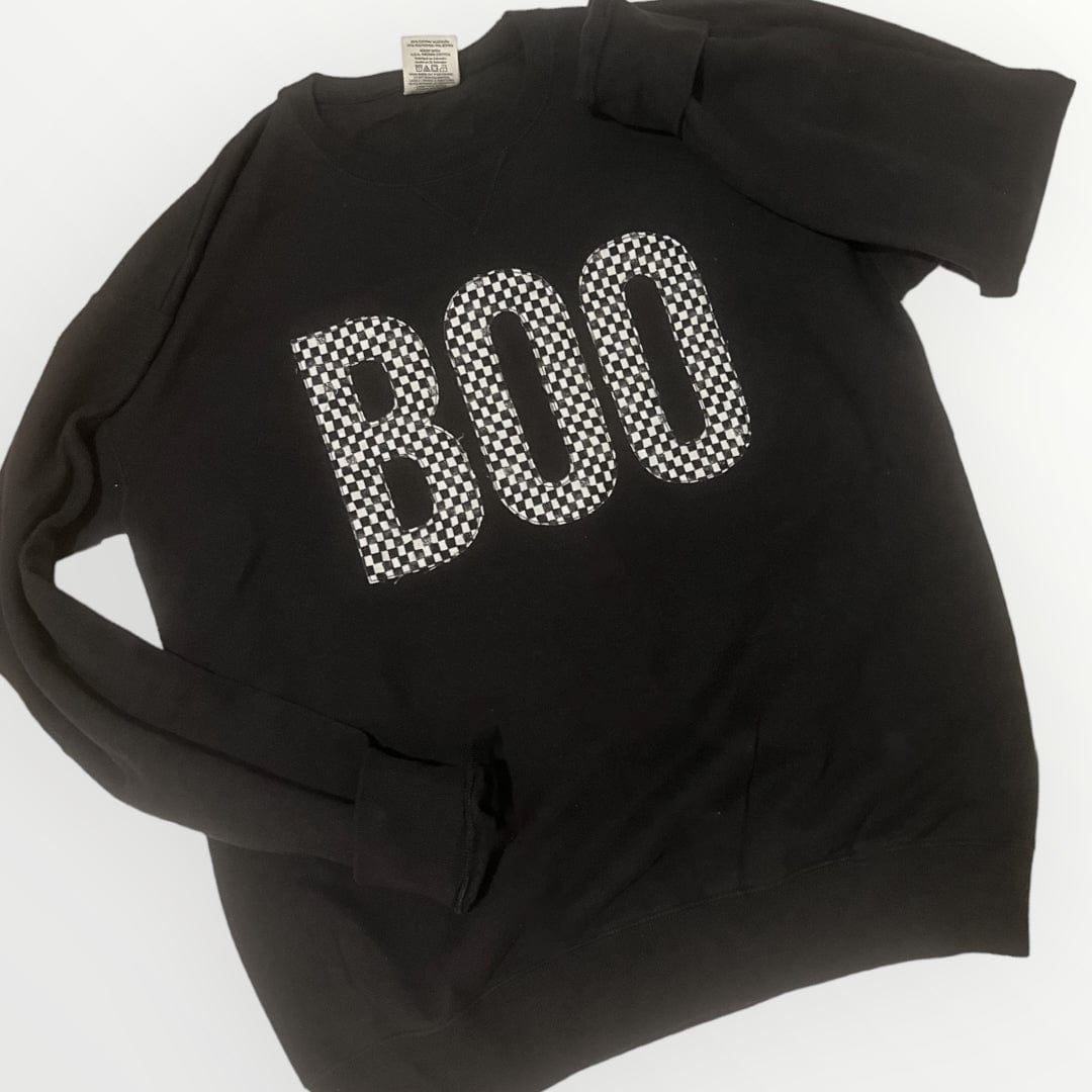 Black BOO Applique Sweatshirt