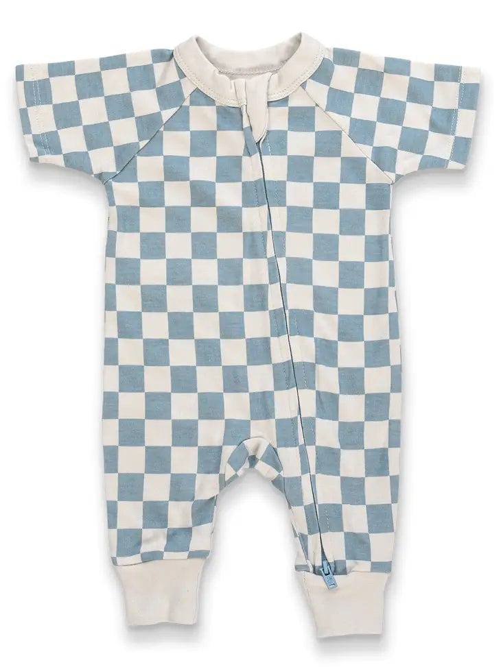 Viscose Bamboo + Organic Cotton Zipper One-Piece - Cabana
