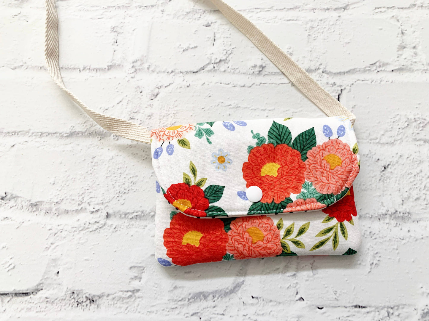 Kids Purse Red Floral