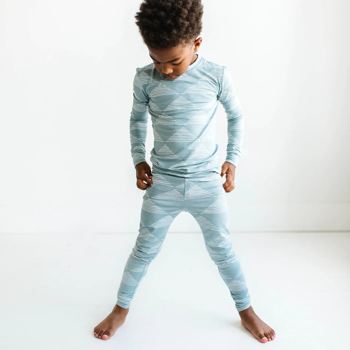 Blue Triangles Two Piece Set