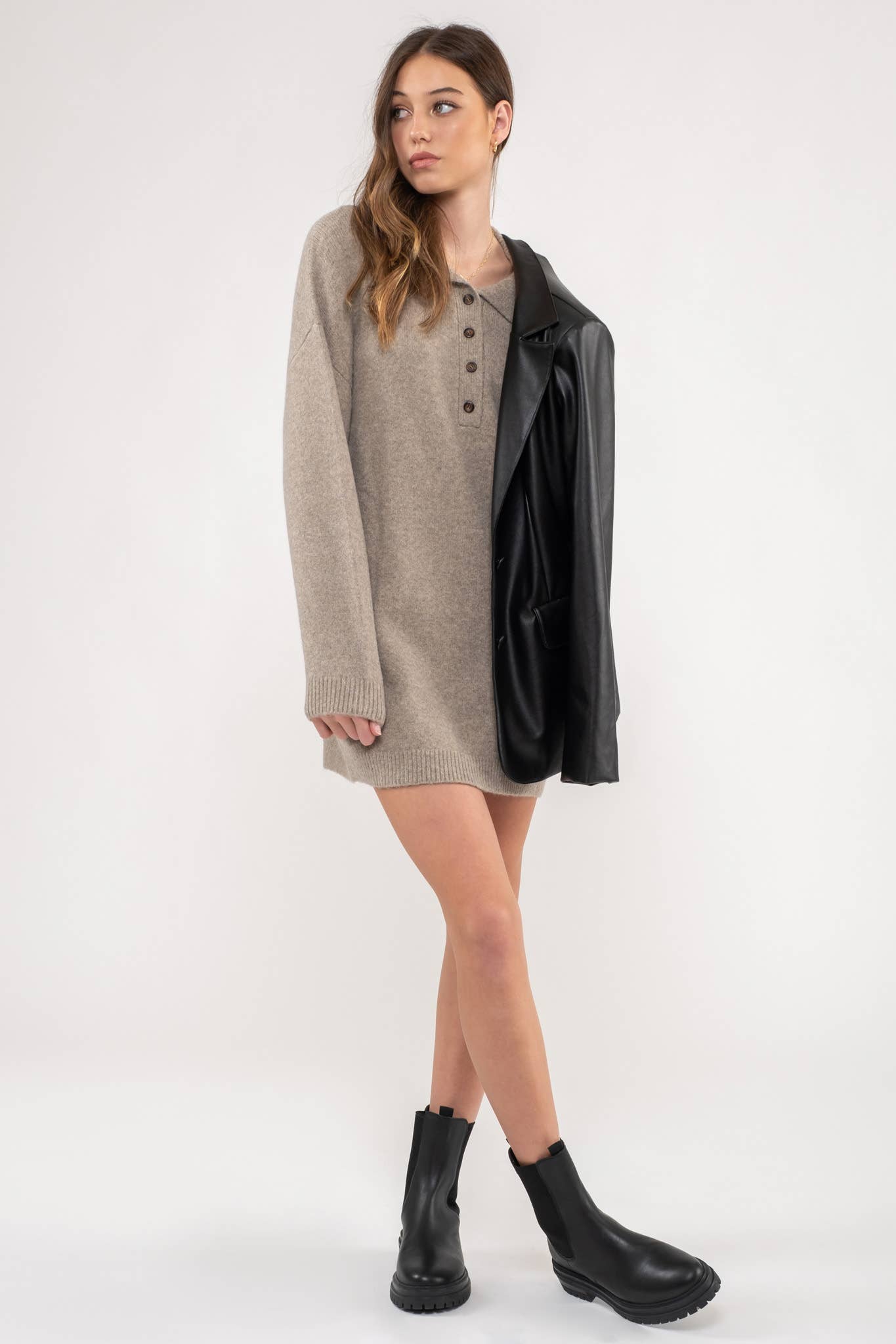 MINI SWEATER DRESS