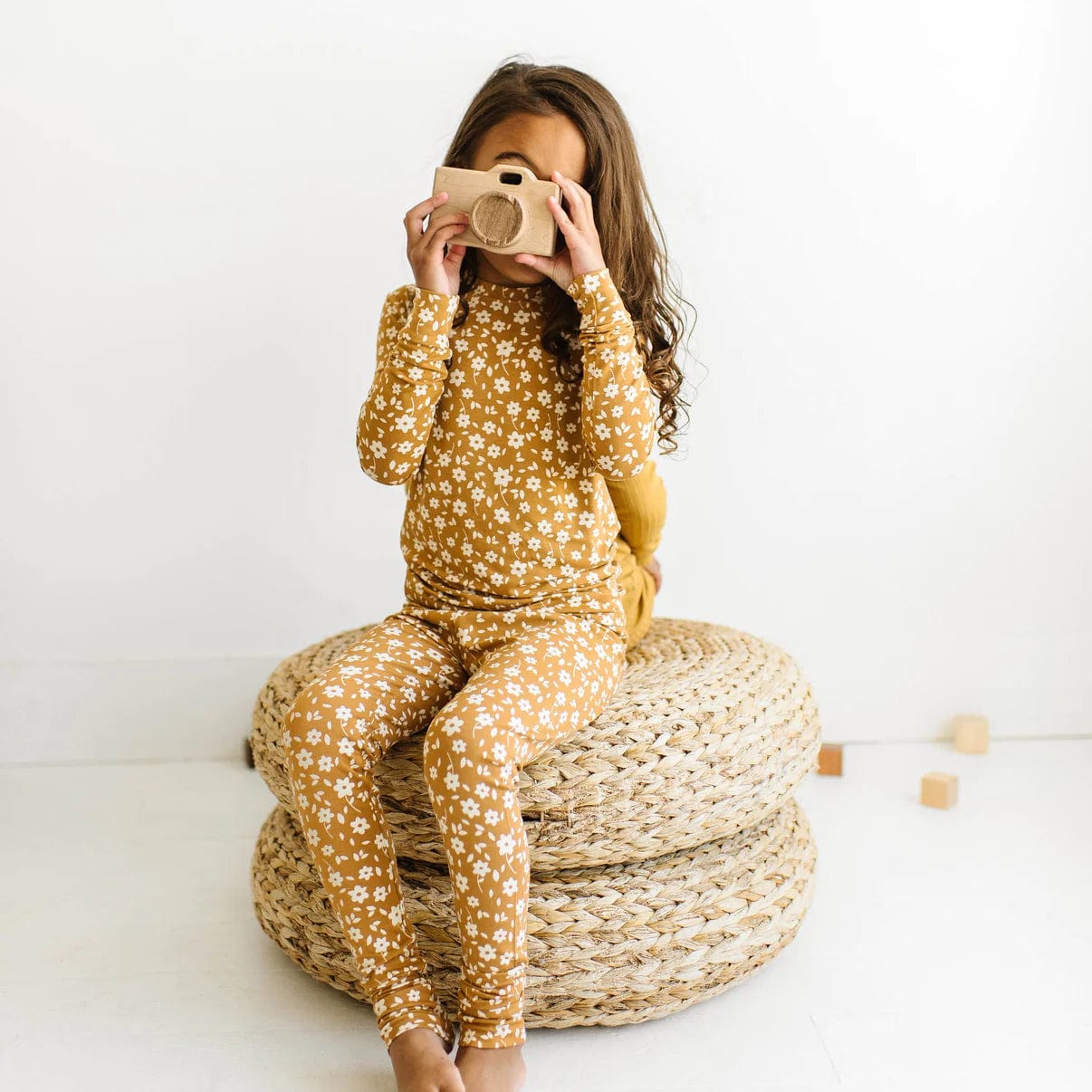 Camel Floral Two Piece Set