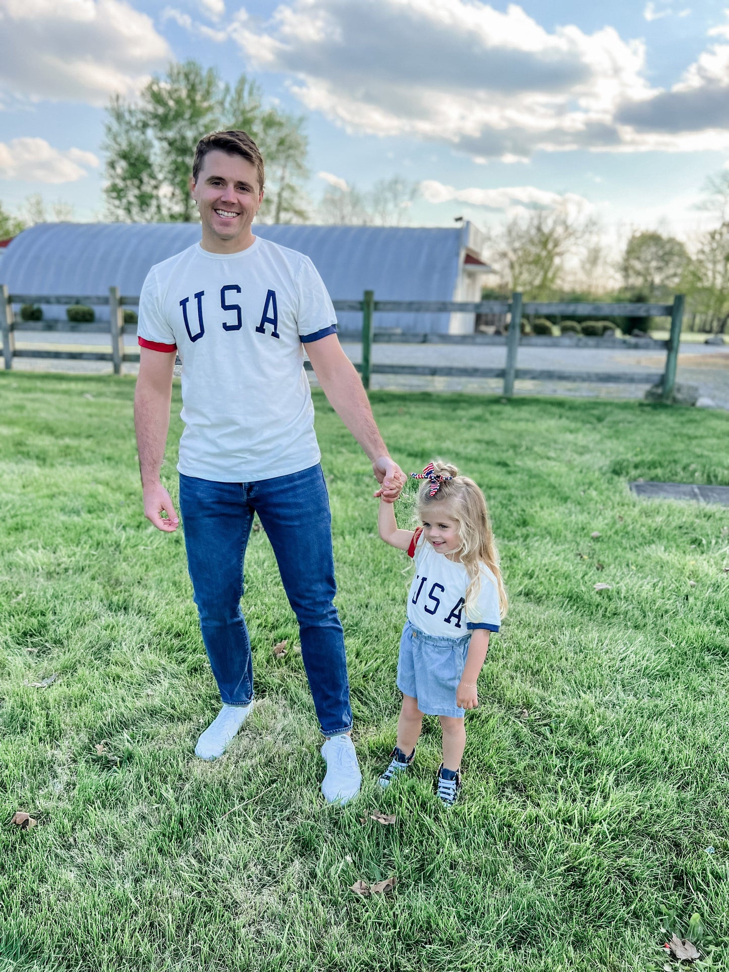 USA Ringer T-shirt (or romper)