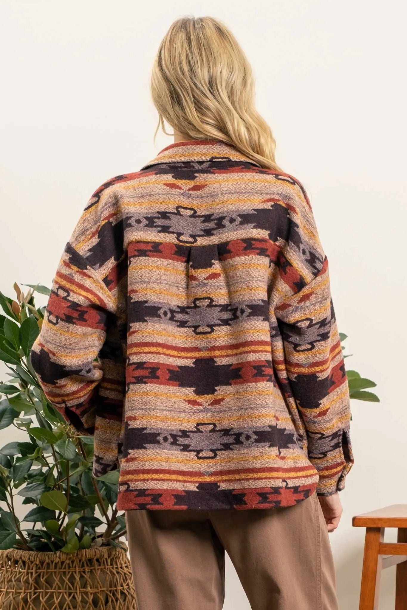 Geometric Print Jacket
