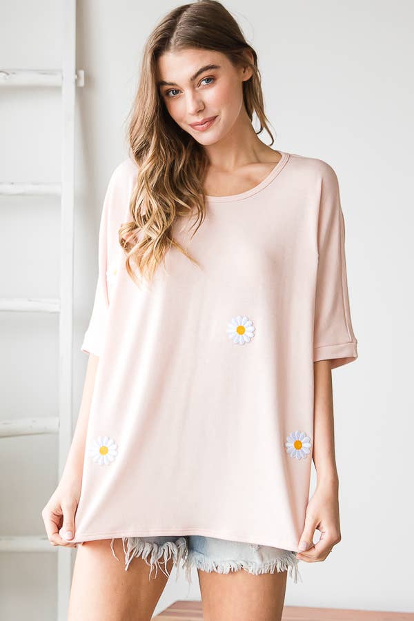Flower Daisy Patch Oversized Tee