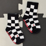 Black + White Checker Socks