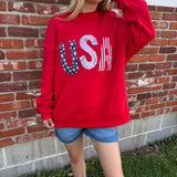 USA Applique Mockneck