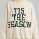 Cream Reversible Mock-Neck Sweatshirt