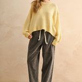 Ballon Sleeve Sweater Top