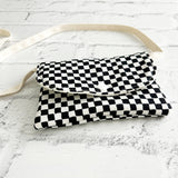 Black and White Checkered Kids Crossbody Bag