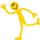 Neato! Smiley Bendy Man 5", Desktop Or Dashboard Toy-Retro