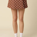 Marcie Polka Dot Flared Skort