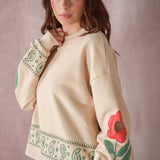 Western Paisley Floral Sweatshirt