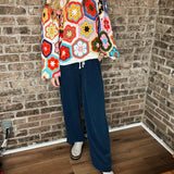 Chunky Oversized Granny Squared Crochet Sweater