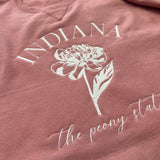 Embroidered Peony Crewneck