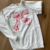 White Heart Bow Crewneck