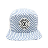 Blue and White Checkered Hydro Hat