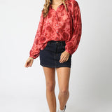 Pink Red Grace Floral Shirt