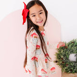 Pink Santas Peplum Top