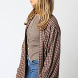 Teal Mia Checkered Shirt