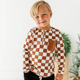 Gingerman Check Henley Top