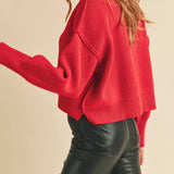 Red Boxy Sweater