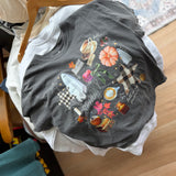 Fall Collage Cropped Tee