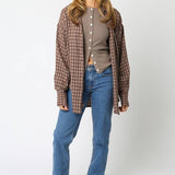 Brown Mia Checkered Shirt