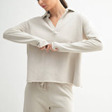 Light Grey Vintage Henley Tee