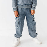 Navy Vintage 1/4th Hoodie-Jogger Set