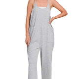 Gray Spaghetti Strap Jumpsuit