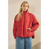 Brick Zip Up Packable Puffer Jacket