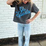 Blue Go Sports Cropped Tee