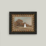 Autumn Field Ghost Framed Antique Artwork: 7x5