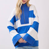 Varsity Stripe Zip Pullover