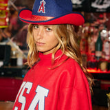 'USA & FLAG' Reversible Mock Neck Sweatshirt