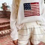 Flag Knit Sweater - Ivory