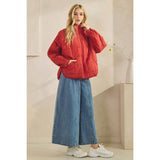 Brick Zip Up Packable Puffer Jacket