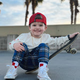 Red + White Checker Socks