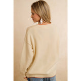 Pumpkin Graphic With Bow Sweater Top