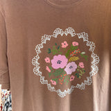 Espresso Dainty Floral Tee