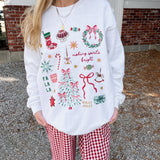 Whimsical Holiday Collage Sweatshirt