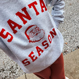 Santa Season Ash Gray Sweatshirt